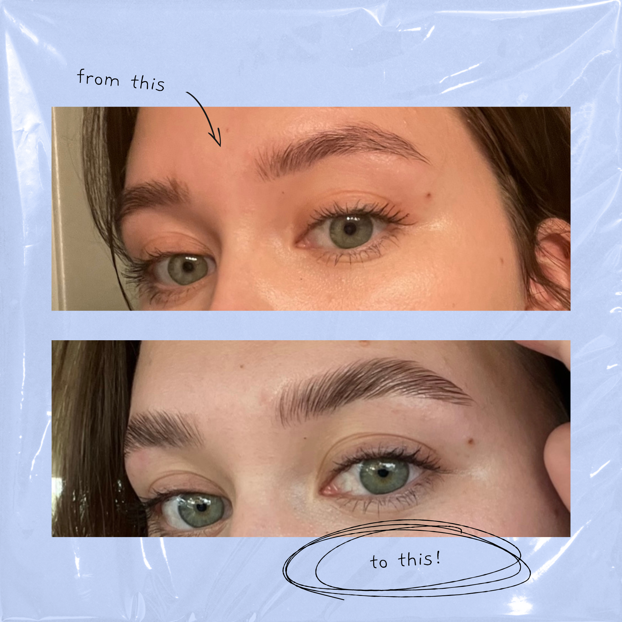 eyebrow waxing before and after